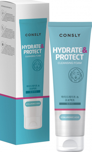 Пенка с гиалуроновой кислотой Consly Hyaluronic Acid Cleansing Foam Hydrate&Protect