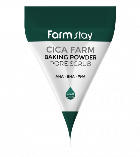 Скраб в пирамидках с центеллой азиатской FarmStay Cica Farm Baking Powder Pore Scrub