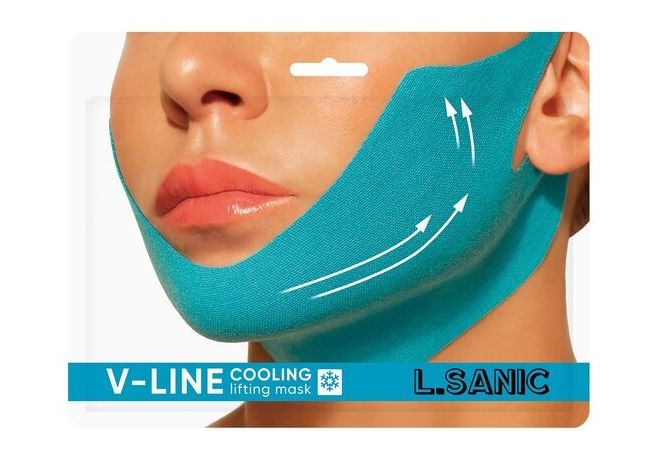 Маска-бандаж для коррекции овала лица с охлаждающим эффектом L.Sanic V-line Cooling Lifting Face Mask