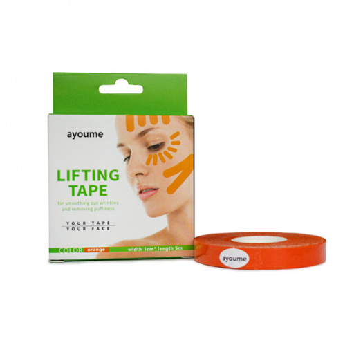 Тейп для лица 1см*5м оранжевый Ayoume Kinesiology Tape Roll