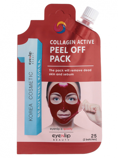Маска-пленка очищающая Eyenlip Pocket Collagen Active Peel Off Pack