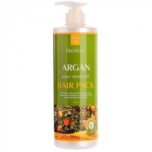 Маска для волос с аргановым маслом Deoproce Argan Silky Moisture Hair Pack 
