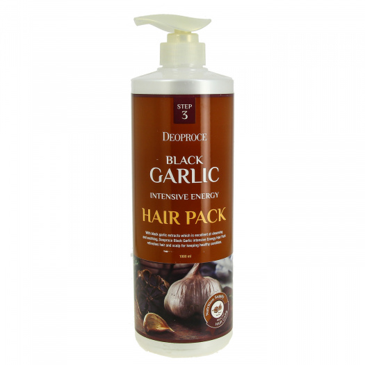 Маска для волос с черным чесноком Deoproce Black Garlic Intensive Energy Hair Pack 
