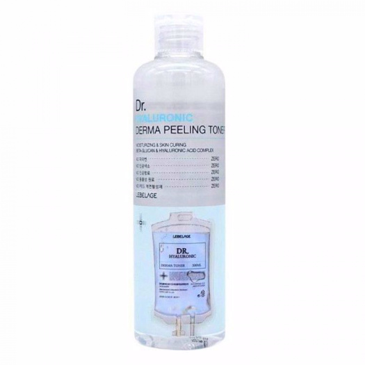 Увлажняющий отшелушивающий тонер с гиалуроном Lebelage Dr. Hyaluronic Derma Peeling Toner 