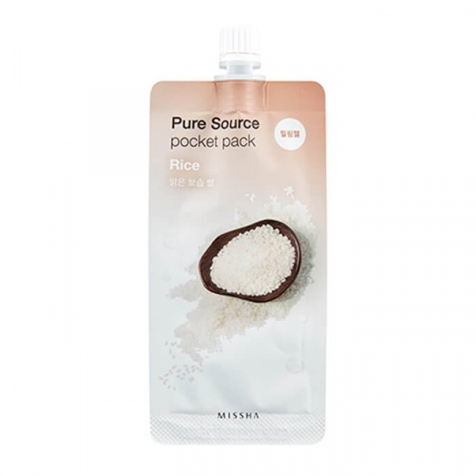 Маска для лица с экстрактом риса Missha Pure Source Pocket Pack Rice 