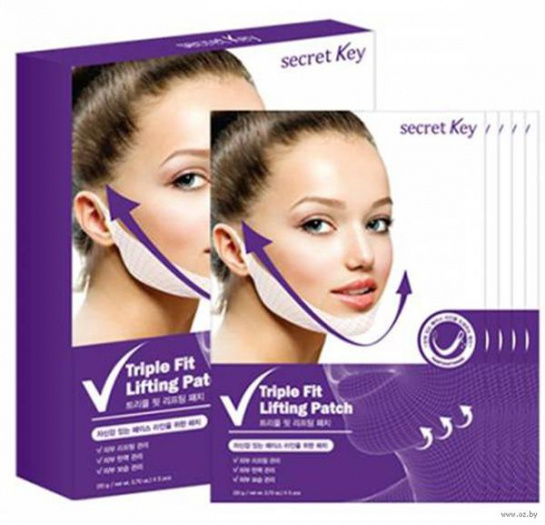 secret Key Маска-бандаж для коррекции овала лица Triple Fit Lifting Patch, 20г