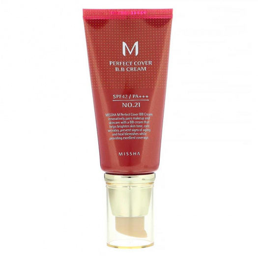 Тональный крем Missha M Perfect Cover BB Cream SPF42/PA+++ No.21/Light Beige 