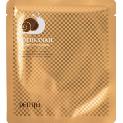 Гидрогелевая маска для лица с золотом у муцином улитки Petitfee Gold&Snail Transparent Gel Mask Pack
