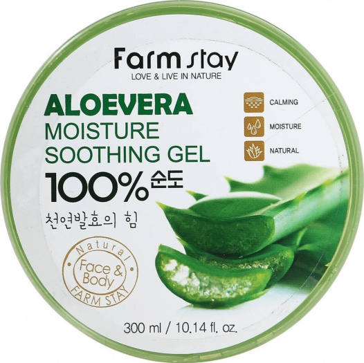 Гель увлажняющий успокаивающий с экстрактом алоэ вера FarmStay Moisture Soothing Gel Aloevera