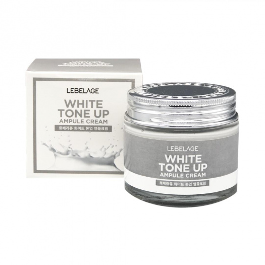 Крем для лица ампульный выравнивающий тон лица Lebelage White Tone Up Ampule Cream