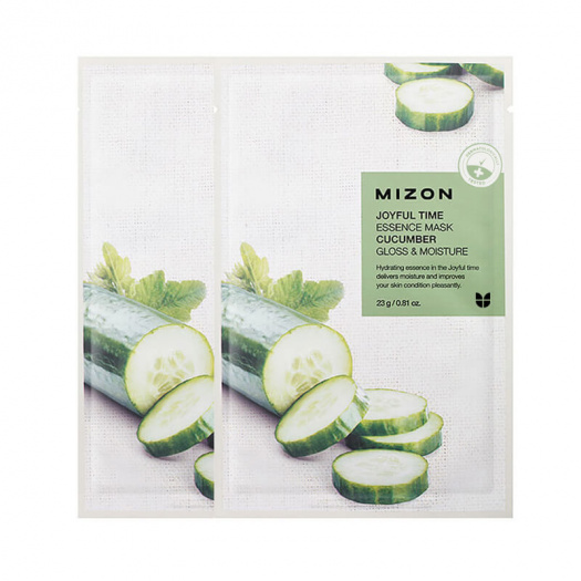 Тканевая маска с экстрактом огурца Mizon Joyful Time Essence Mask Cucumber