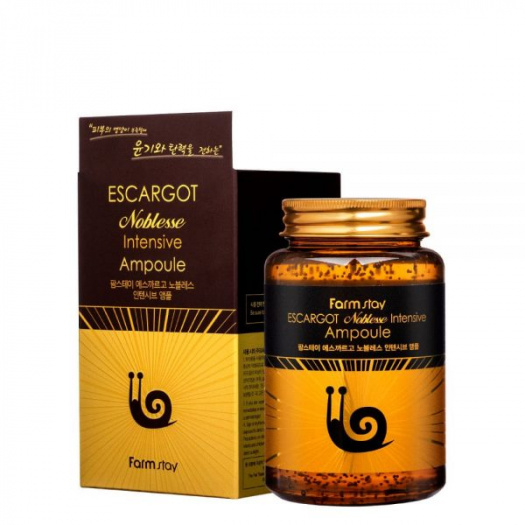 Многофункциональная сыворотка с муцином улитки FarmStay Escargot Noblesse Intensive Ampoule