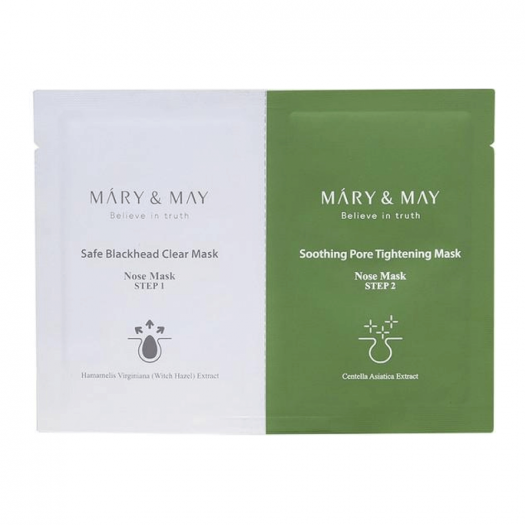 Маска для носа от черных точек 1 шт | Mary&May Daily Safe Black Head Clear Nose Mask 2*3,5гр