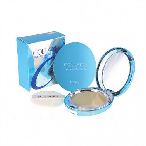 Enough C Пудра увлажняющая со сменным блоком Collagen Hydro Moisture Two Way Cake SPF25 #13