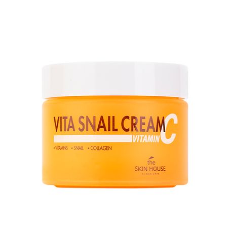 Крем для лица освежающий с витаминами и муцином улитки The Skin House Vita Snail Cream