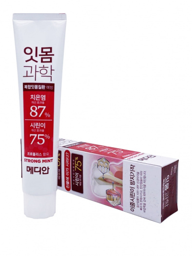 Зубная паста освежающая сильно мятная Median Gum Science Strong