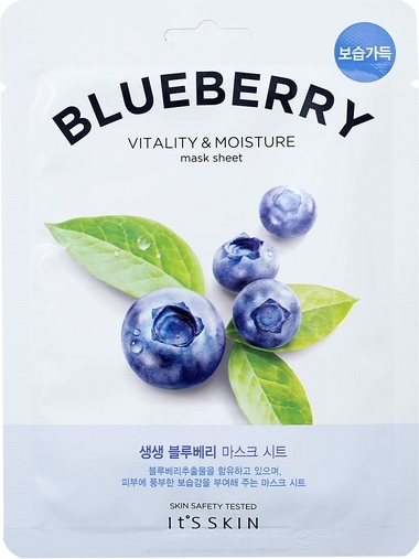 Тканевая маска лифтинг с черникой It's Skin The Fresh Blueberry Mask Sheet 