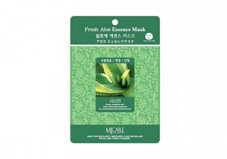 Маска тканевая алоэ Mijin Essence Fresh Aloe Essence Mask 