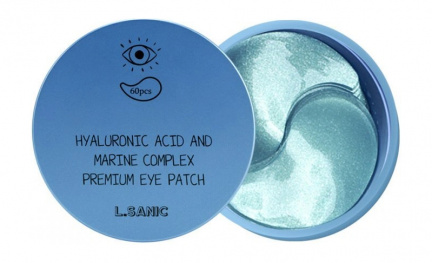 Гидрогелевые патчи с гиалуроном и водорослями L.Sanic Hyaluronic Acid And Marine Complex Premium Eye Patch