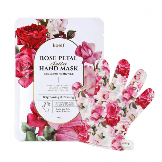 Маски-перчатки для рук с розой Koelf Rose Petal Satin Hand Mask