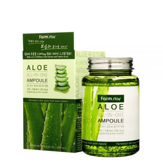 Многофункциональная сыворотка с экстрактом алоэ FarmStay Aloe All-In-One Ampoule