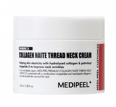 Крем для шеи и зоны декольте моделирующий Medi-Peel Premium Collagen Naite Thread Neck Cream