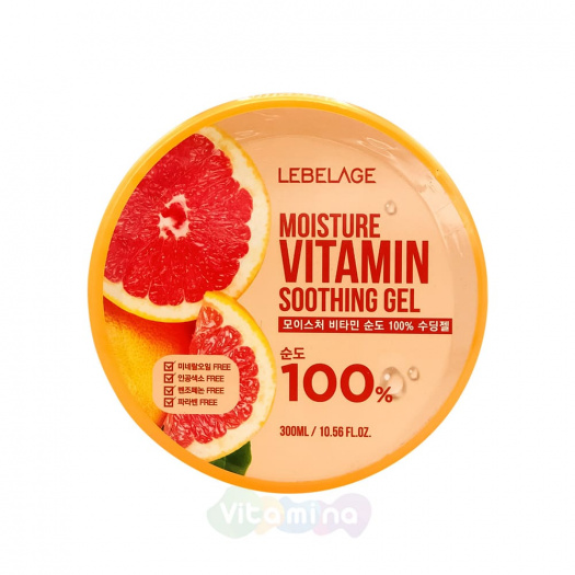 Увлажняющий успокаивающий гель с витаминами Lebelage Moisture Vitamin Purity 100% Soothing Gel