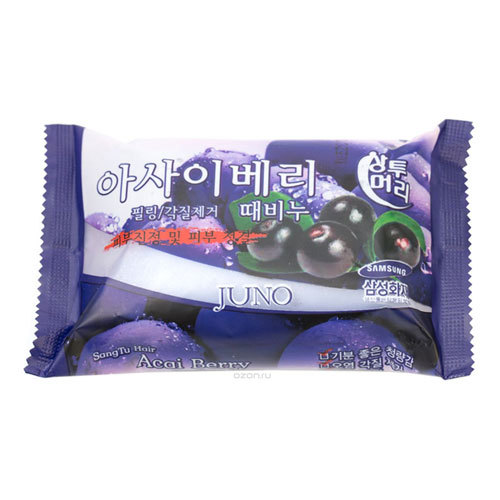Мыло с отшелушивающее с асаи Juno Acai Berry Peeling Soap