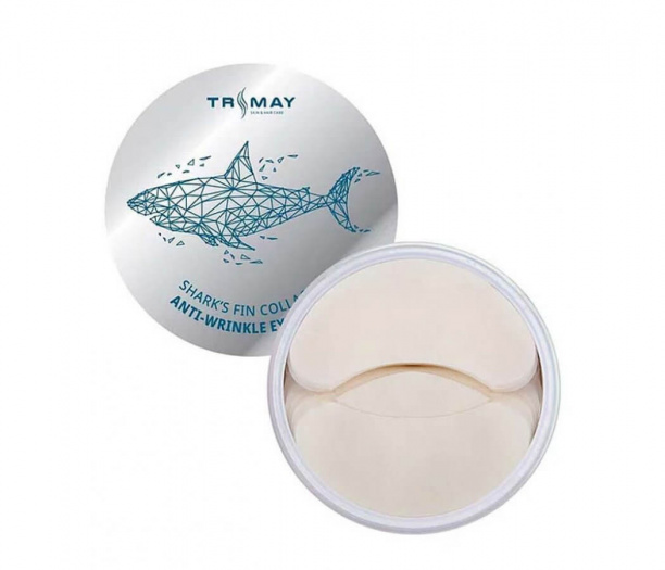 Патчи для глаз с акульим плавником Trimay Shark’s Fin Collagen Anti-wrinkle Eye Patch
