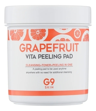 Ватные диски для очищения кожи G9Skin Grapefruit Vita Peeling Pad 