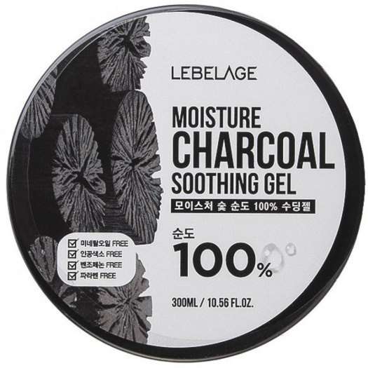 Увлажняющий успокаивающий гель с углем Lebelage Moisture Charcoal Purity 100% Soothing Gel