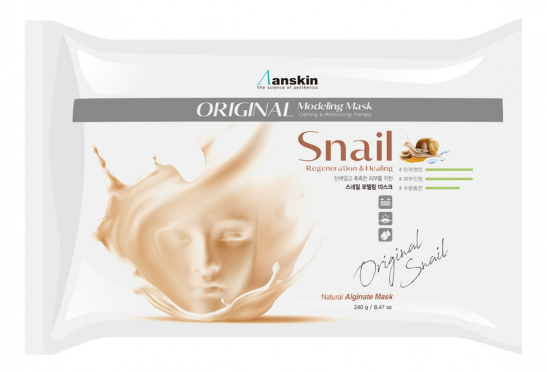 Маска альгинатная Anskin Original Snail Modeling Mask Refill 