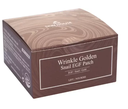 Гидрогелевые патчи с EGF, золотом и муцином улитки The Skin House Wrinkle Golden Snail EGF Patch