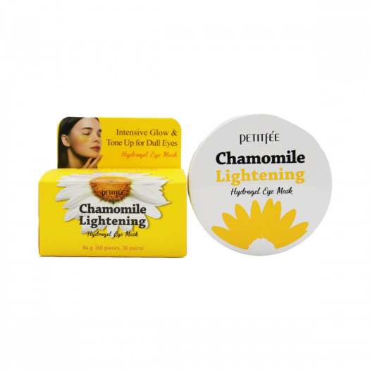 Гидрогелевые патчи для глаз с ромашкой Petitfee Chamomile Lightening Hydrogel Eye Mask