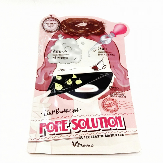 Тканевая маска 3-этапная для проблемной кожи Elizavecca Pore Solution Super Elastic Mask
