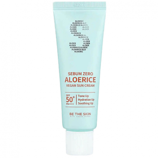 Крем солнцезащитный | Be The Skin Sebum Zero Aloerice Vegan Sun Cream 50 ml 50+ PA++++
