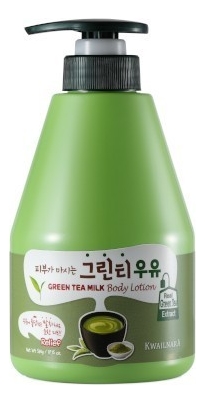 Лосьон для тела с ароматом зеленого чая Welcos Kwailnara Green Tea Milk Body Lotion 