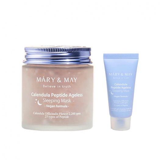 Маска ночная с календулой и пептидами | Mary&May Calendula Peptide Ageless Sleeping Mask 30g