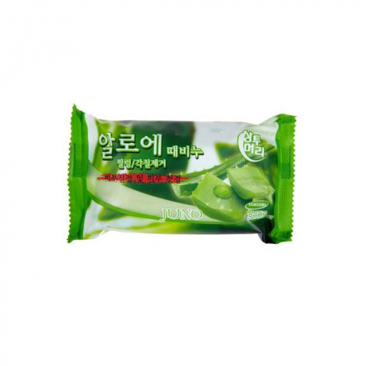 Мыло отшелушивающее с алоэ Juno Aloe Peeling Soap