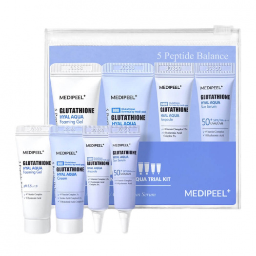 MEDI-PEEL Glutathione Hyal Aqua Trial Kit (15ml+15g+4ml*2ea) Набор миниатюр с глутатионом