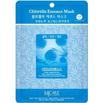 Маска тканевая хлорелла Mijin Essence Chlorella Essence Mask
