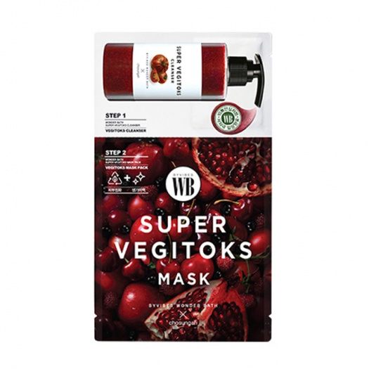Маска для лица Wonder Bath Super Vegitoks Mask 2Teps Red Mask 