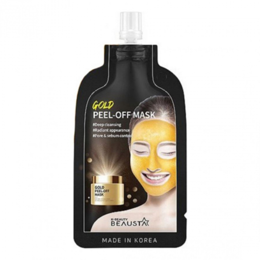 Обновляющая маска с золотом для лица Beausta Gold Peel Off Mask 