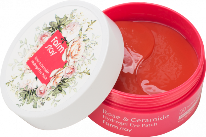 Гидрогелевые патчи с дамасской розой и керамидами FarmStay Rose & Ceramide Hydrogel Eye Patch