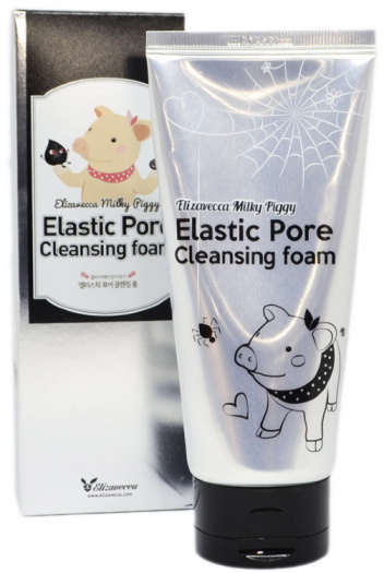 Пенка-маска для умывания с углём Elizavecca Milky Piggy Elastic Pore Cleansing Foam