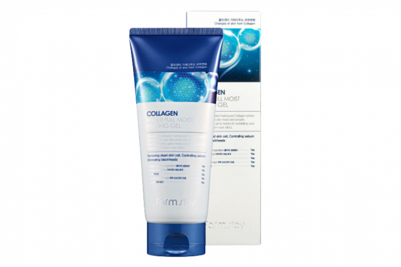Отшелушивающий гель увлажняющий с коллагеном FarmStay Collagen Water Full Moist Peeling Gel