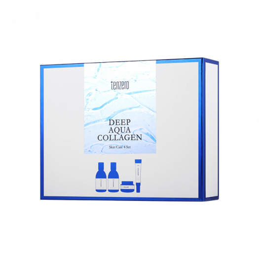 TENZERO Deep Aqua Collagen Skin Care 4 Set Набор для ухода за кожей лица с коллагеном 4set