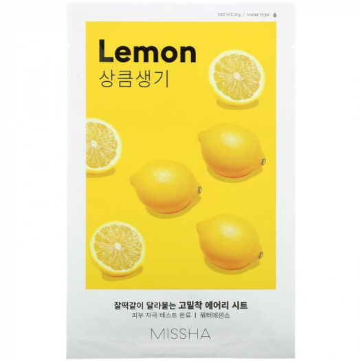 Маска для лица с экстрактом лимона Missha Airy Fit Sheet Mask Lemon