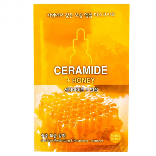 Увлажняющая тканевая маска с керамидами Holika Holika Ampoule Essence Mask Sheet Ceramide + Honey