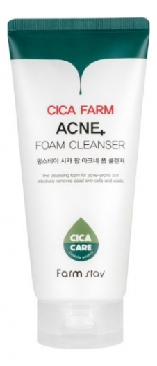 Очищающая пенка с центеллой азиатской для проблемной кожи FarmStay Cica Farm Acne Foam Cleanser